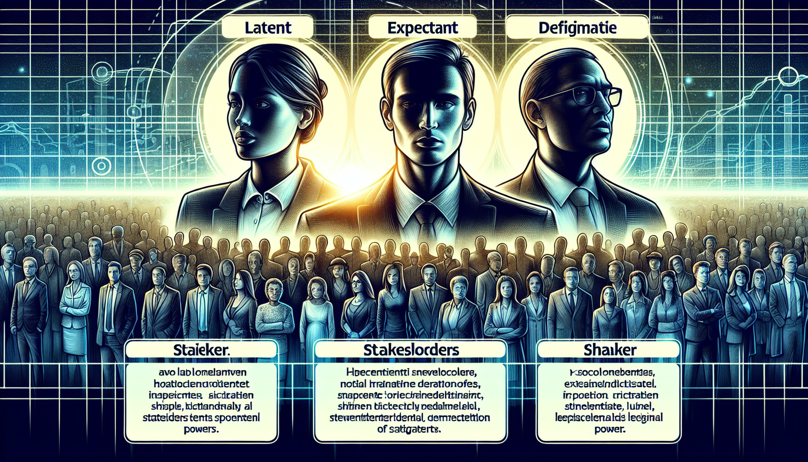 Illustratie van verschillende typen stakeholders volgens het salience model